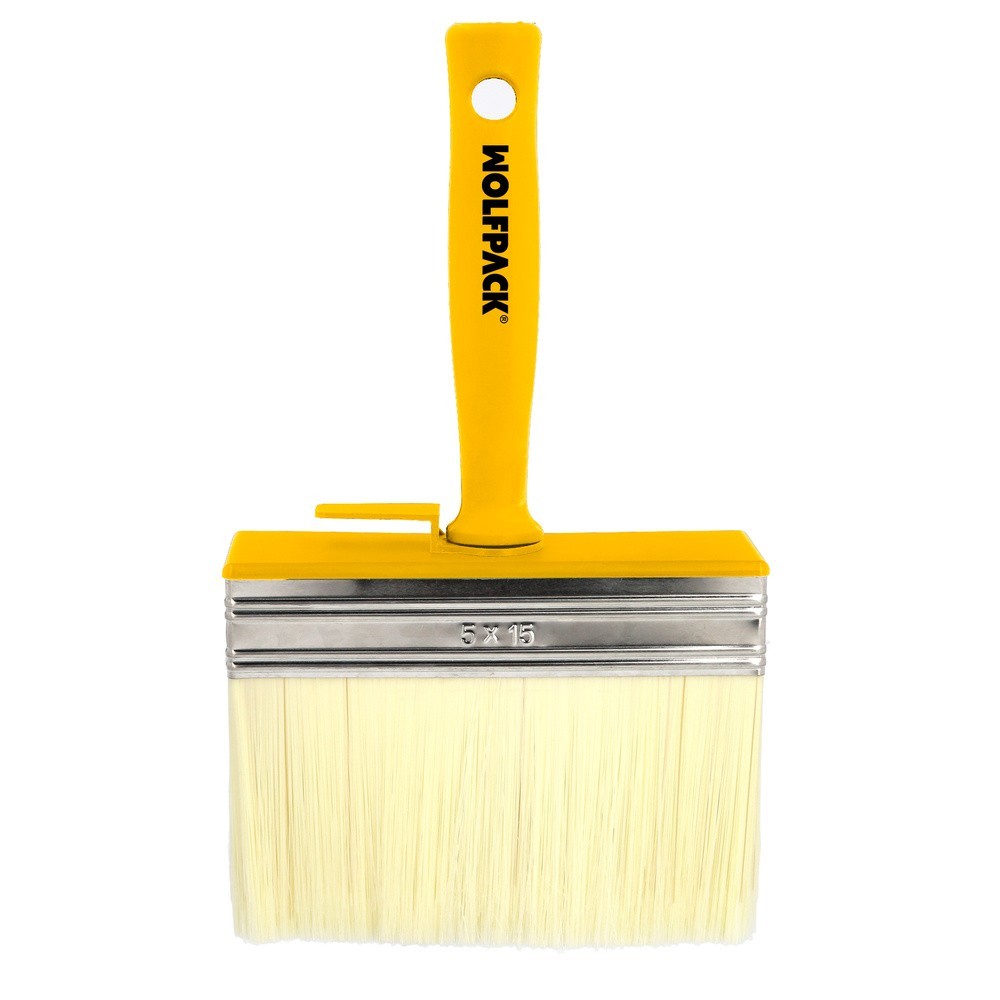 Brocha Profesional Techos 150x50 mm, Cerda Blanca, Mango Ergonomico, Con Gancho, Brocha Pintura, Brocha Pintor Profesional al po