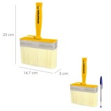 Brocha Profesional Techos 150x50 mm, Cerda Blanca, Mango Ergonomico, Con Gancho, Brocha Pintura, Brocha Pintor Profesional al po