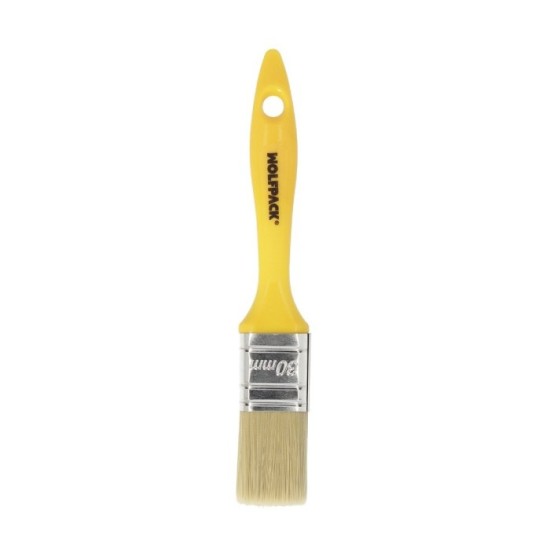 Paletina Profesional Cerda Blanca Ancho 30 mm, Cerdas Naturales Mango Plastico Ergonomico, Brocha Pintor, Pincel Pintura al por 