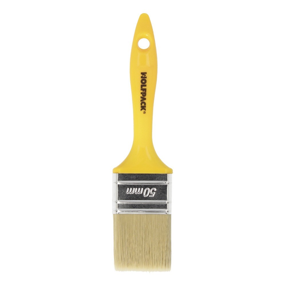 Paletina Profesional Cerda Blanca Ancho 50 mm, Cerdas Naturales Mango Plastico Ergonomico, Brocha Pintor, Pincel Pintura al por 