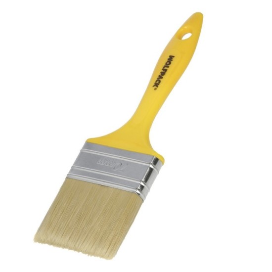 Paletina Profesional Cerda Blanca Ancho 70 mm, Cerdas Naturales Mango Plastico Ergonomico, Brocha Pintor, Pincel Pintura al por 