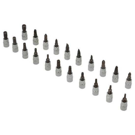 Juego Llaves De Vaso y Puntas 1/4" 46 Piezas, Con Apadtador, Cromo Vanadio, Kit Llave Combinada, Kit Carraca, Juego Llaves Vaso 