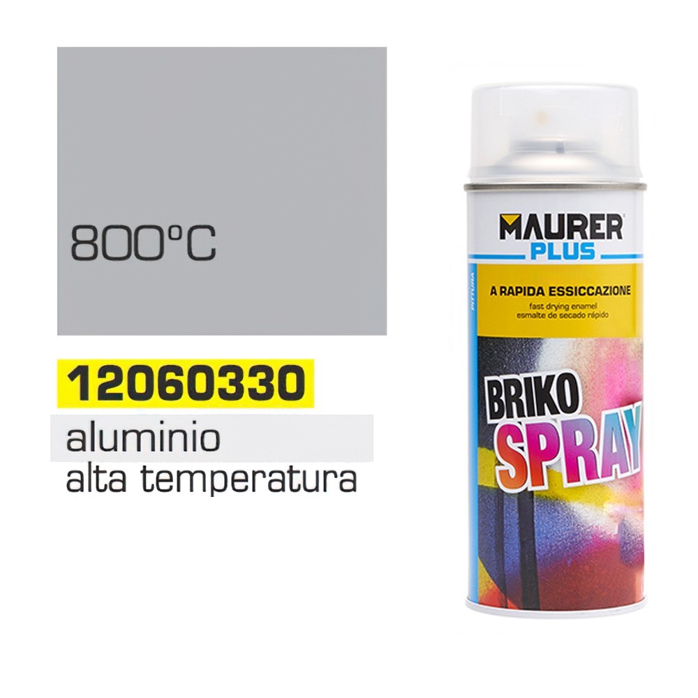 Spray Pintura Resistente Altas Temperaturas Aluminio   400 ml, al por Mayor | Almacén de Ferretería
