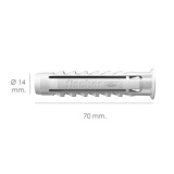 Taco Fischer Sx Plus Ø 14 x 70 mm, (Caja De 20 Piezas) al por Mayor | Almacén de Ferretería