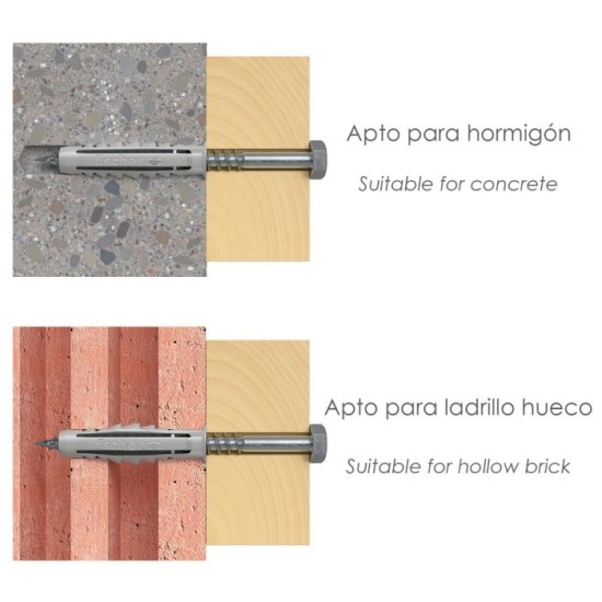 Taco Fischer Sx Plus Ø 14 x 70 mm, (Caja De 20 Piezas) al por Mayor | Almacén de Ferretería