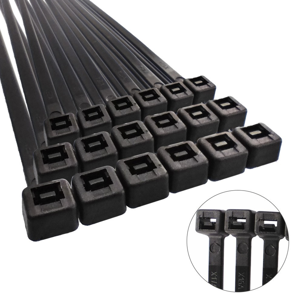 Brida Nylon 100%, Color Negro 2,5 x 200 mm, Bolsa 100 unidades, Abrazadera Plastico, Organizador Cables, Alta Resistencia al por