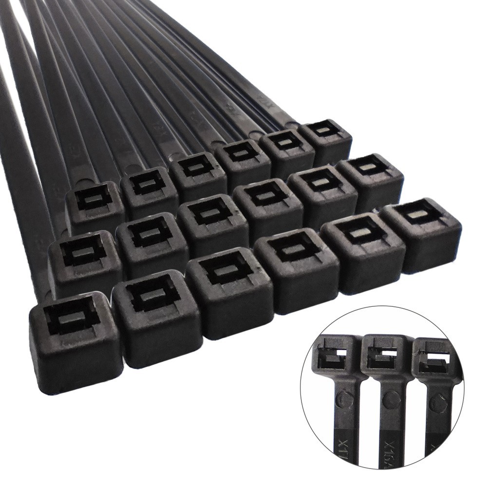 Brida Nylon 100%, Color Negro 3,5 x 140 mm, Bolsa 100 unidades, Abrazadera Plastico, Organizador Cables, Alta Resistencia al por