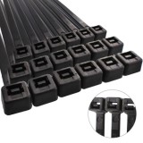 Brida Nylon 100%, Color Negro 9,0 x 780 mm, Bolsa 100 unidades, Abrazadera Plastico, Organizador Cables, Alta Resistencia al por