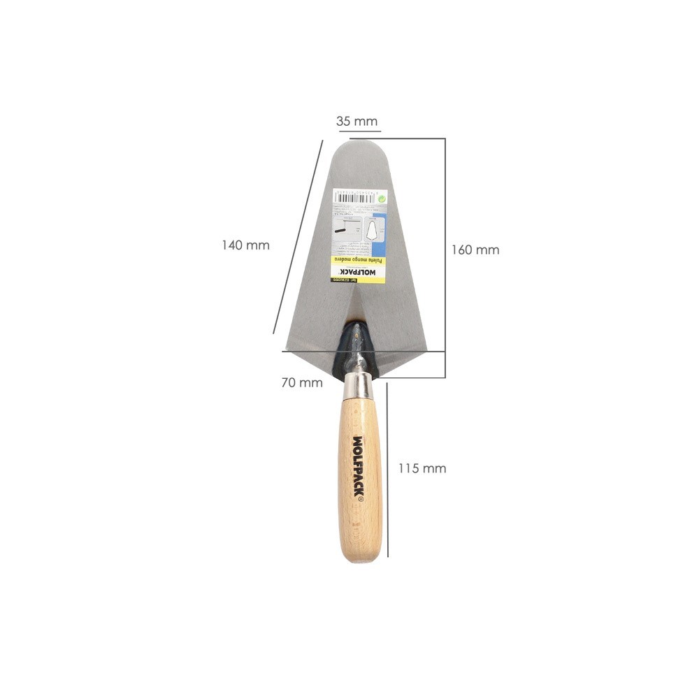Paleta Wolfpack Plus Mango Madera 348    160 mm, al por Mayor | Almacén de Ferretería