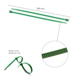 Brida Nylon 100%, Color Verde 4,6 x 300 mm, Bolsa 100 Unidades, Abrazadera Plastico, Organizador Cables, Alta Resistencia al por