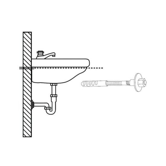 Kit Sanitario Fijacion Lavabo  10x110 mm, (2 Piezas) al por Mayor | Almacén de Ferretería