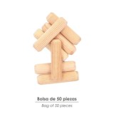 Espigas Madera 10x40 mm, (Bolsa de 50 Piezas) al por Mayor | Almacén de Ferretería