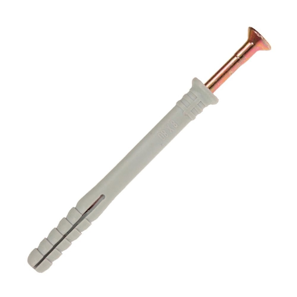 Taco Clavo Con Tirafondo MN/110/ 10x100 mm, (Caja de 100 piezas) al por Mayor | Almacén de Ferretería