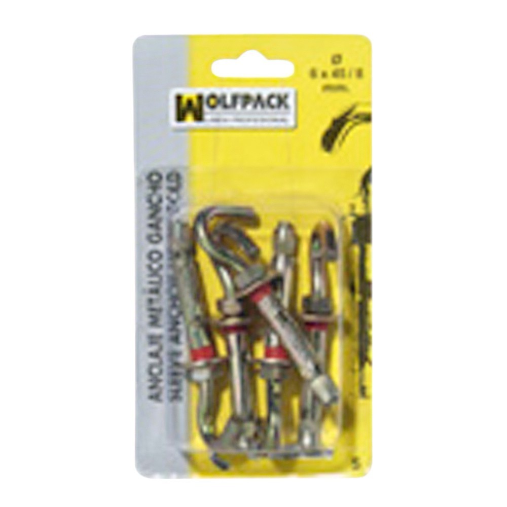 Anclaje Metálico Gancho 6x 45/ 8 mm, (5 Piezas) al por Mayor | Almacén de Ferretería