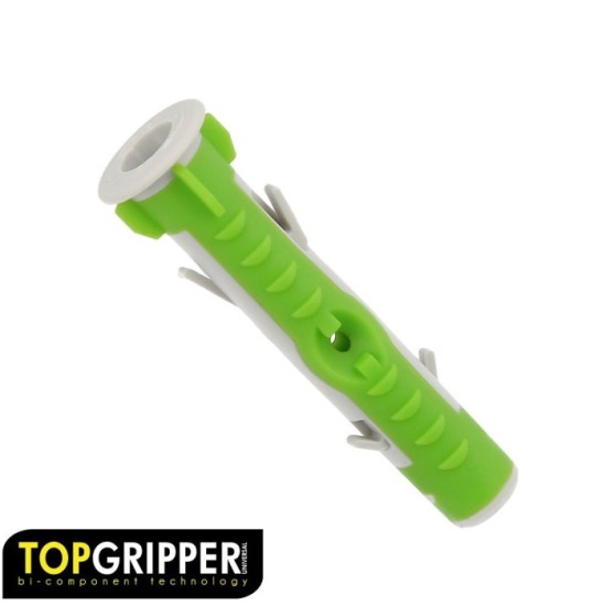 Taco Topgripper Bimaterial Ø 6 mm, (Caja 150 unidades) Taco Anclaje Universal, Taco Hormigon, Taco Pladur, Taco Ladrillo al por 
