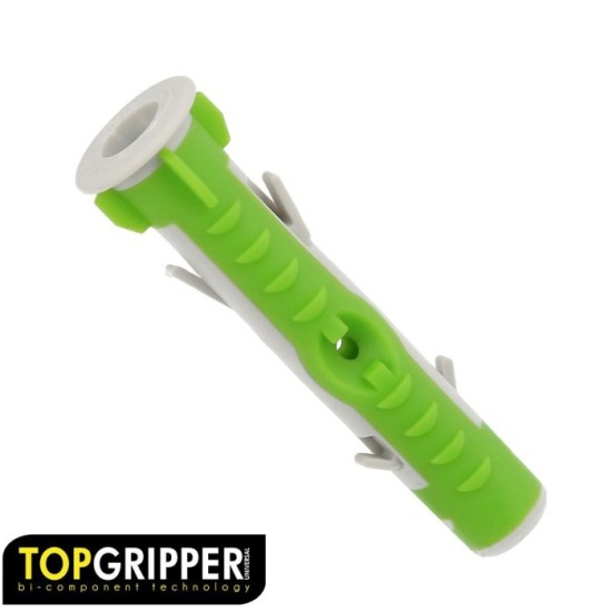 Taco Topgripper Bimaterial Ø 8 mm, (Caja 100 unidades) Taco Anclaje Universal, Taco Hormigon, Taco Pladur, Taco Ladrillo al por 