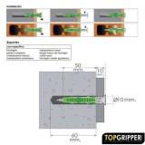Taco Topgripper Bimaterial Ø 10 mm, (Caja 75 unidades) Taco Anclaje Universal, Taco Hormigon, Taco Pladur, Taco Ladrillo al por 