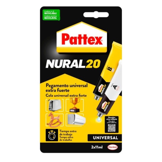 Nural 20  Blanco Transparente 22 ml (2 Tubos 11+11 ml) al por Mayor | Almacén de Ferretería