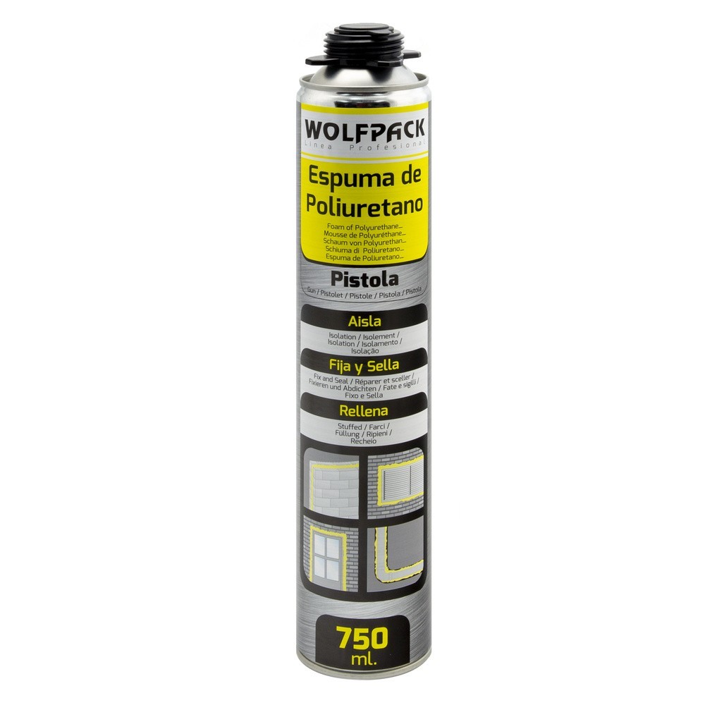 Espuma Poliuretano  750 ml, Para Pistola al por Mayor | Almacén de Ferretería