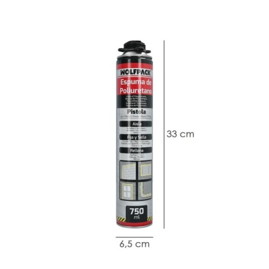 Espuma Poliuretano 750 Ml, Para Pistola Entry al por Mayor | Almacén de Ferretería