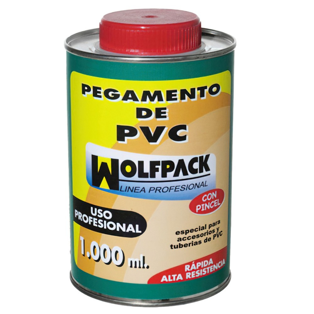 Pegamento Pvc  Wolfpack  Con Pincel 1000 ml, al por Mayor | Almacén de Ferretería