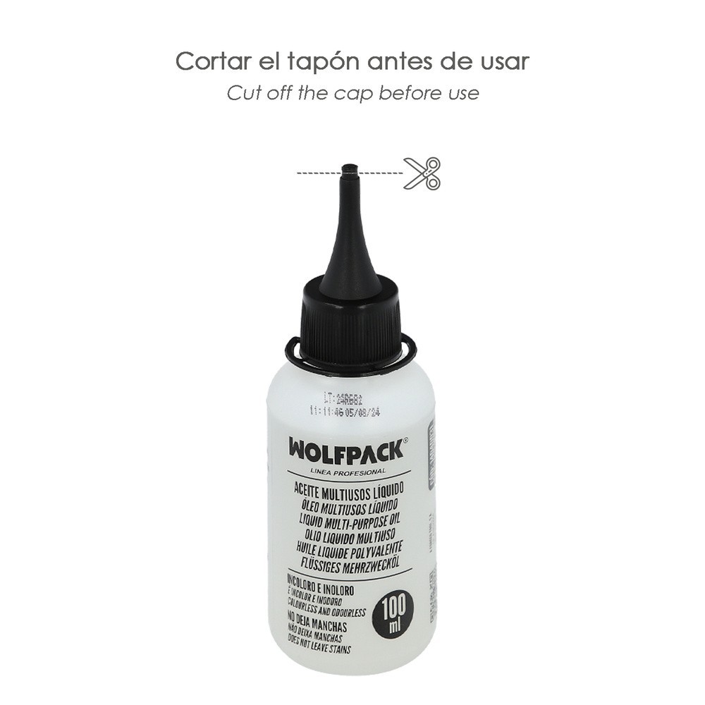 Aceite Lubricante Multiuso Liquido 100 ml, Aceite Cadenas, Aceite Bisagras, Aceite Maquinas Coser, Aceite Cerraduras al por Mayo