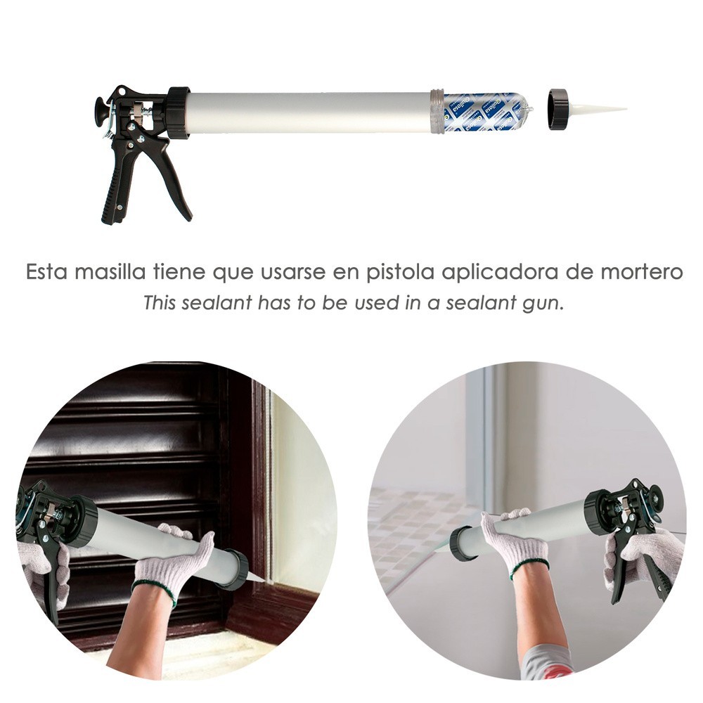 Masilla Poliuretano Gris Bolsa 600 Ml, Sellador Poliuretano, Sellador Cemento, Ladrillo, Cerámica, Metales al por Mayor | Almacé