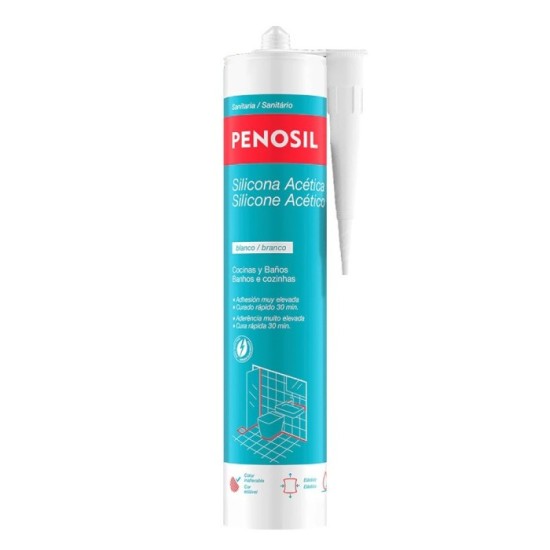 Silicona Acida Blanca Cocina y Baño 280 ml, al por Mayor | Almacén de Ferretería