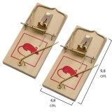 Trampas ratones madera 9,8 x 4,8 cm, (2 unidades) al por Mayor | Almacén de Ferretería