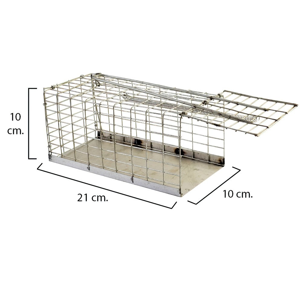 Trampa Ratas Jaula Metal Completa 21x10x10 cm al por Mayor | Almacén de Ferretería