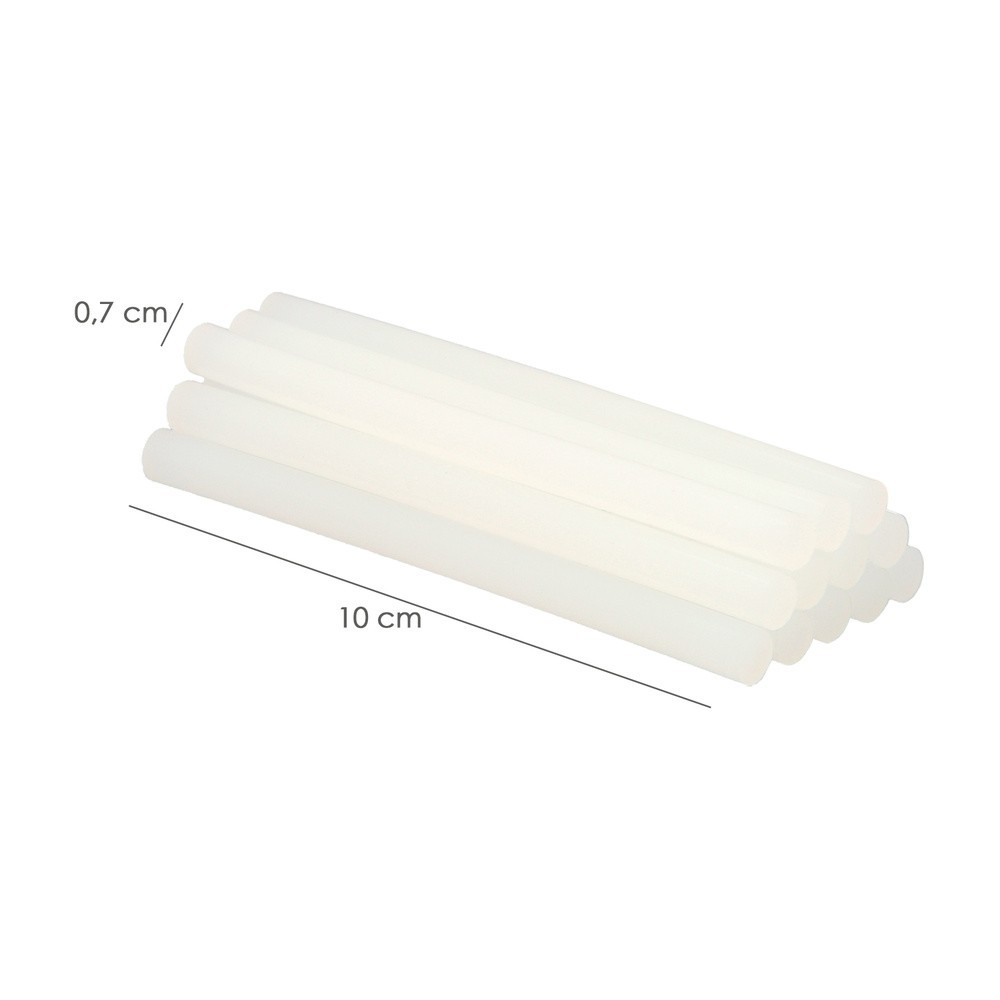 Barras De Pegamento Caliente Ø 7,2 mm, Blister 12 Unidades, Barras Silicona, Pegamento Pistola Termofusible, Silicona Pistola al