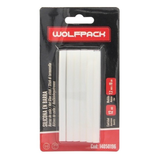 Barras De Pegamento Caliente Ø 7,2 mm, Blister 12 Unidades, Barras Silicona, Pegamento Pistola Termofusible, Silicona Pistola al