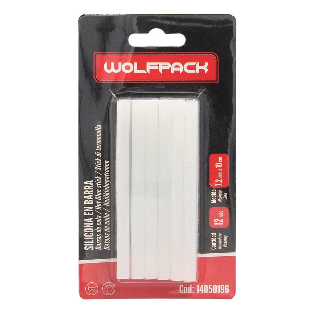 Barras De Pegamento Caliente Ø 7,2 mm, Blister 12 Unidades, Barras Silicona, Pegamento Pistola Termofusible, Silicona Pistola al