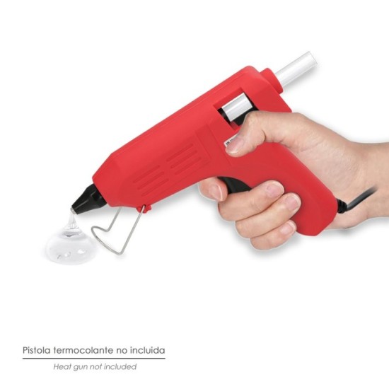 Barras De Pegamento Caliente Ø 11,2 mm, Blister 12 Unidades, Barras Silicona, Pegamento Pistola Termofusible, Silicona Pistola a