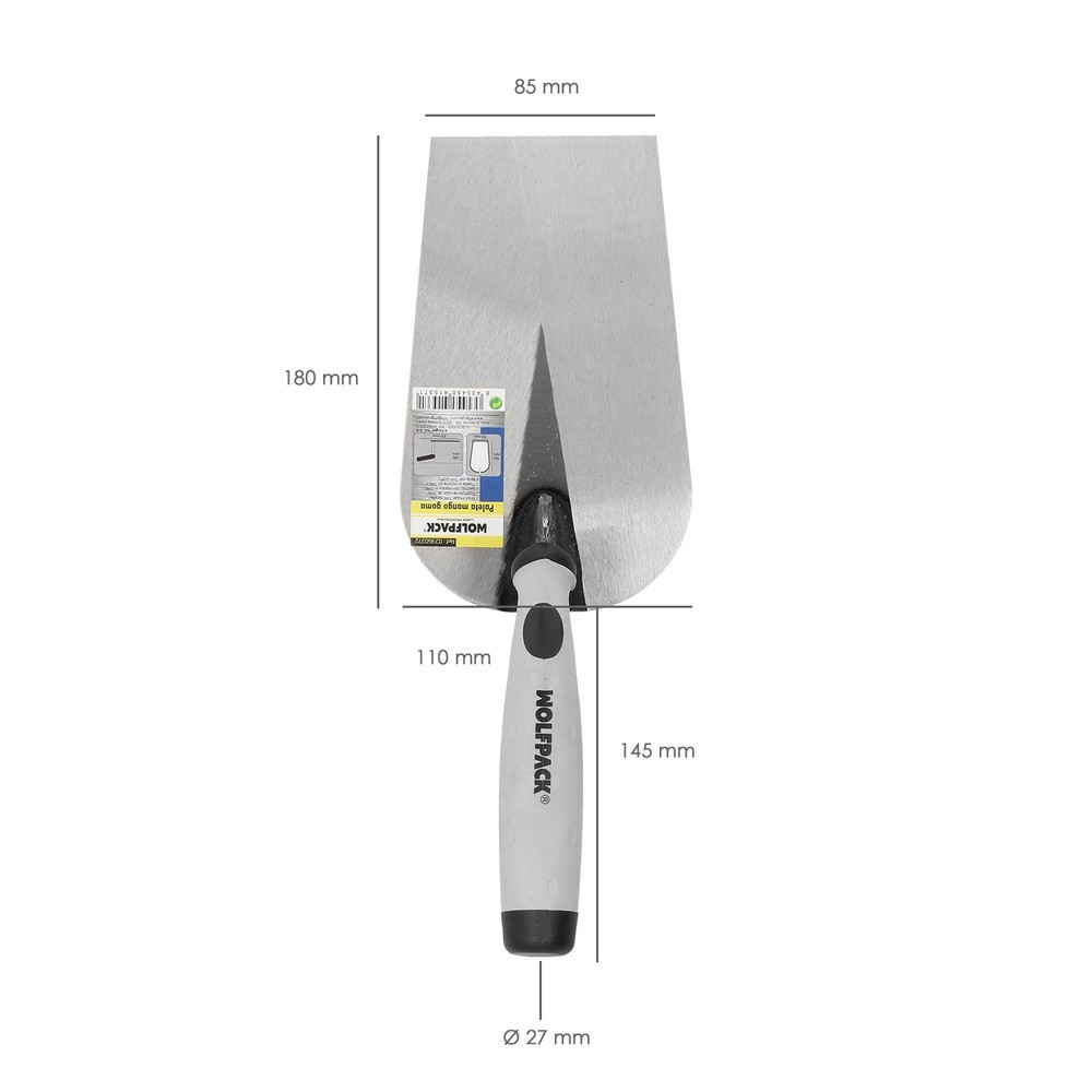 Paleta Wolfpack Plus Mango de Goma 349  180mm, al por Mayor | Almacén de Ferretería