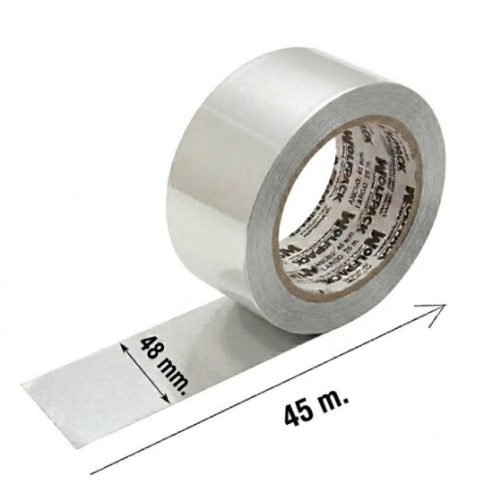 Cinta Adhesiva Aluminio 48 mm, x  45 m, 66 micras al por Mayor | Almacén de Ferretería