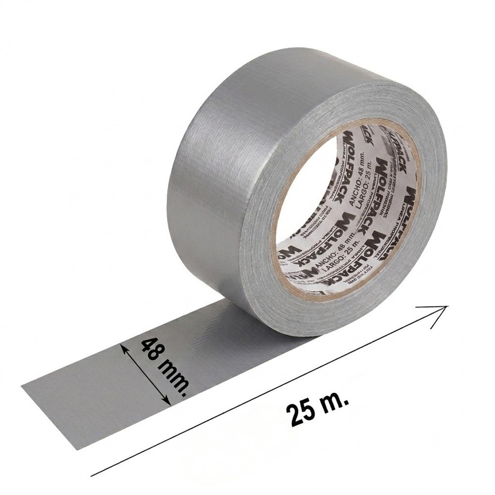 Cinta Americana "Muscle" Gris 48 mm, x 25 mertos, Super Resistente, Sellar, Reparar, Unir, Fijar, Sujetar, Empaquetar, al por Ma