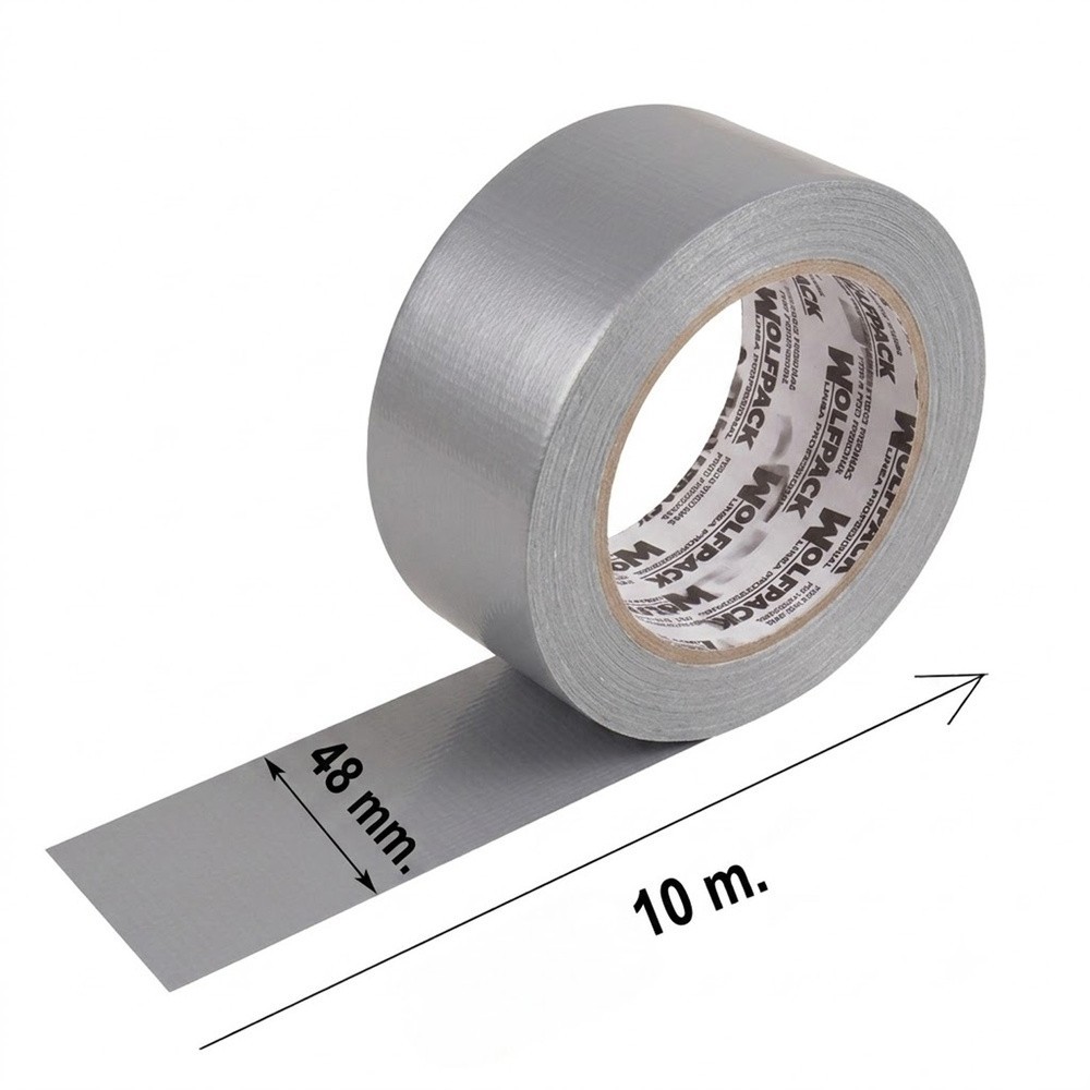 Cinta Americana "Muscle" Gris 48 mm, x 10 mertos, Super Resistente, Sellar, Reparar, Unir, Fijar, Sujetar, Empaquetar, al por Ma