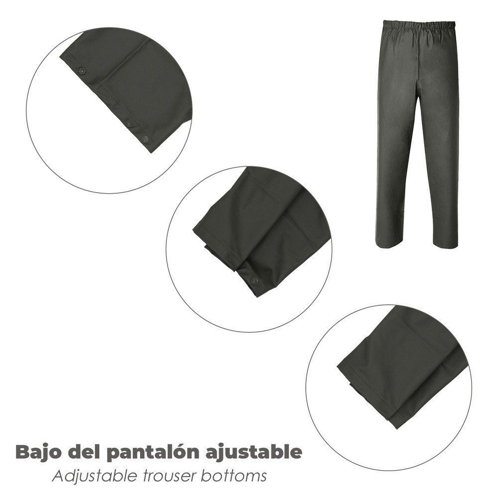 Traje de Agua Impermeable Verde Poliuretano Talla 7-L al por Mayor | Almacén de Ferretería