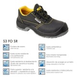 Zapato Bajo Seguridad Maurer S3 Modelo Capua Antideslizante Con Suela y Puntera Antiperación y Resistencia A Hidrocarburos Nº 43