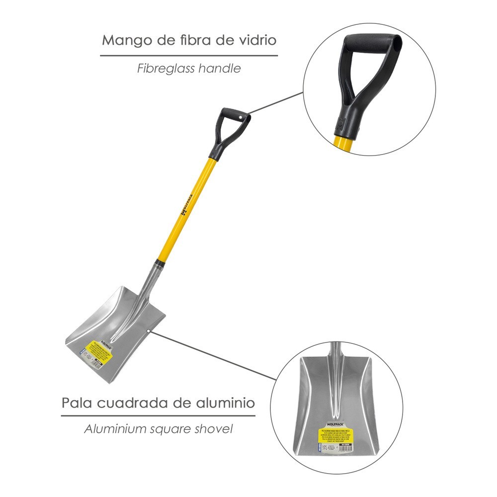 Pala Nieve  Aluminio Mango Fibra De Vidrio Con Anilla al por Mayor | Almacén de Ferretería