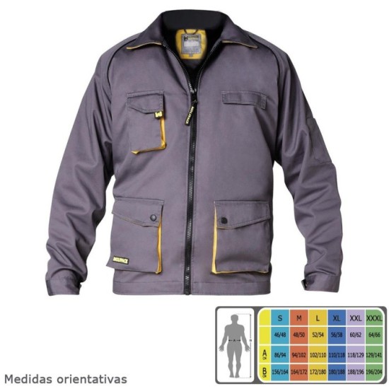 Chaqueta de Trabajo Gris/Amarillo Talla 48/50 M al por Mayor | Almacén de Ferretería