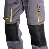 Pantalones Largos DeTrabajo, Multibolsillos, Resistentes, Rodilla Reforzada, Gris/Amarillo Talla 38/40 S (Slim Fit) al por Mayor