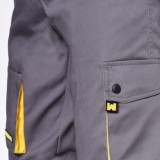 Pantalones Cortos DeTrabajo, Multibolsillos, Resistentes, Gris/Amarillo Talla 46/48 L al por Mayor | Almacén de Ferretería