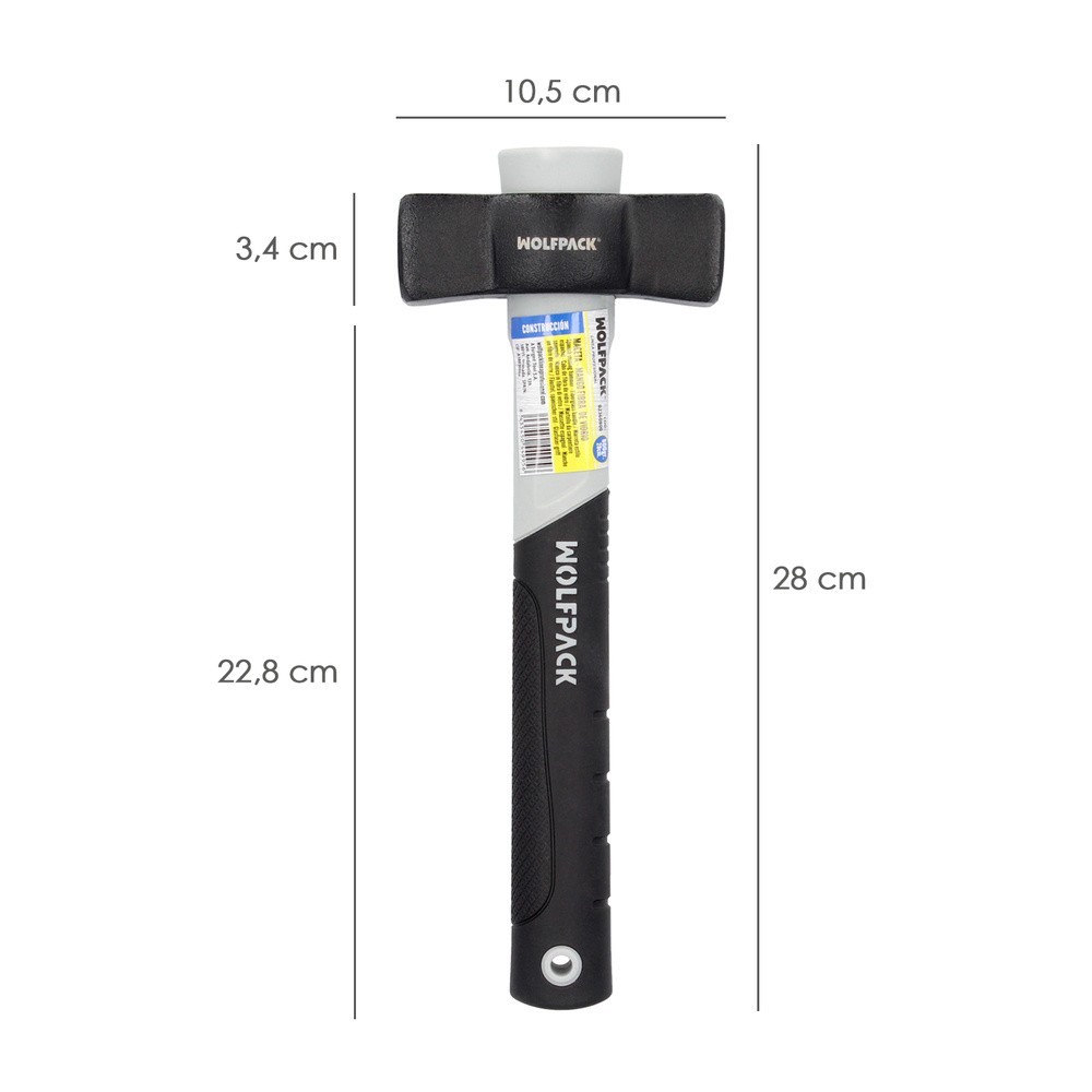 Maceta Mango Fibra Vidrio Mango Fibra Vidrio Con Empuñadura Antideslizante, 800 Gramos 28 cm, al por Mayor | Almacén de Ferreter