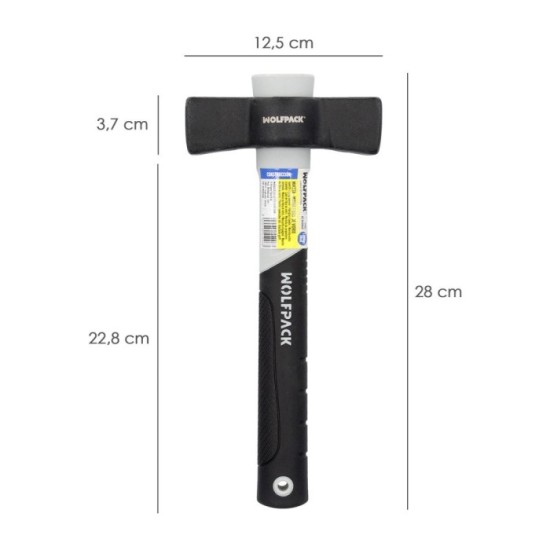 Maceta Mango Fibra Vidrio Mango Fibra Vidrio Con Empuñadura Antideslizante, 1000 Gramos 28 cm, al por Mayor | Almacén de Ferrete