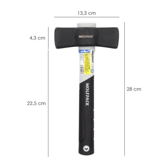 Maceta Mango Fibra Vidrio Mango Fibra Vidrio Con Empuñadura Antideslizante, 1500 Gramos 28 cm, al por Mayor | Almacén de Ferrete