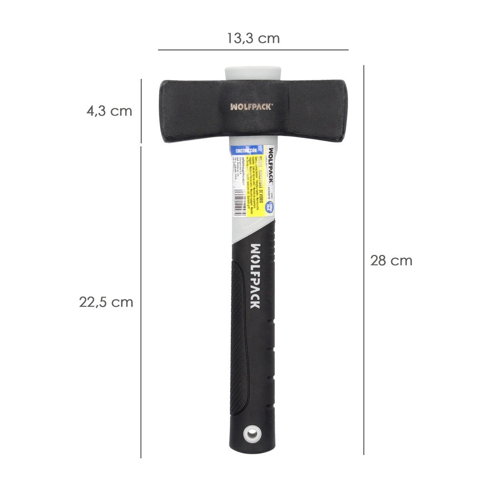 Maceta Mango Fibra Vidrio Mango Fibra Vidrio Con Empuñadura Antideslizante, 1500 Gramos 28 cm, al por Mayor | Almacén de Ferrete
