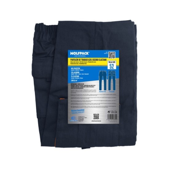 Pantalon Trabajo Talla 52 Azul Oscuro Spandex al por Mayor | Almacén de Ferretería
