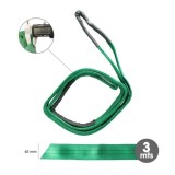Eslinga Plana Doble Banda 2,000 Kg, Factor Seguridad 7:1, Longitud: 3 Metros Ancho 6 cm, 100% Poliester, Color Verde al por Mayo